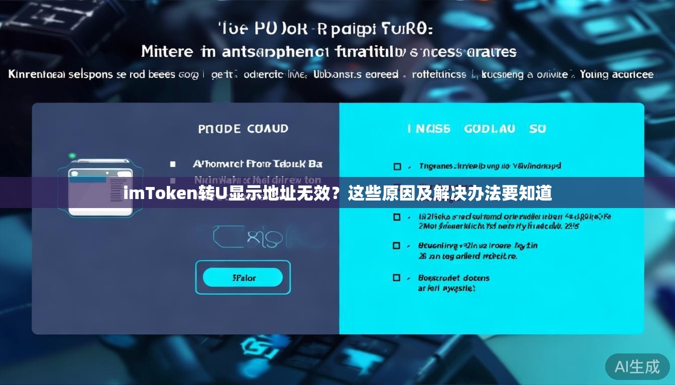 imToken转U显示地址无效?这些原因及解决办法要知道 imToken转U显示地址无效?这些原因及解决办法要知道