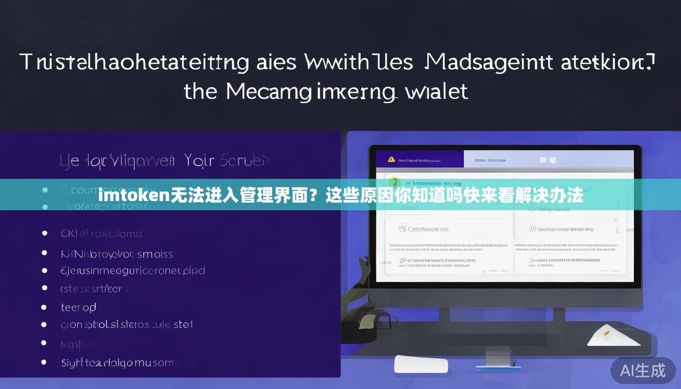 imtoken无法进入管理界面?这些原因你知道吗快来看解决办法 imtoken无法进入管理界面?这些原因你知道吗快来看解决办法