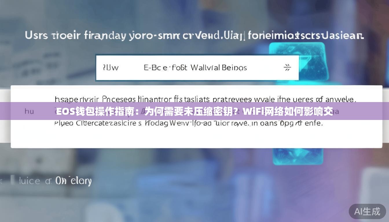 EOS钱包操作指南：为何需要未压缩密钥？WiFi网络如何影响交