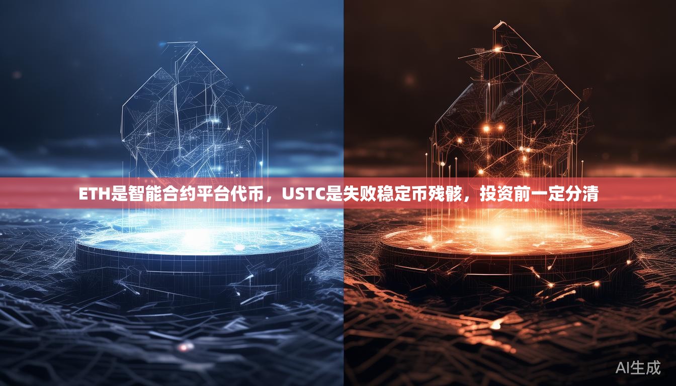 ETH是智能合约平台代币,USTC是失败稳定币残骸,投资前一定分清 ETH是智能合约平台代币,USTC是失败稳定币残骸,投资前一定分清