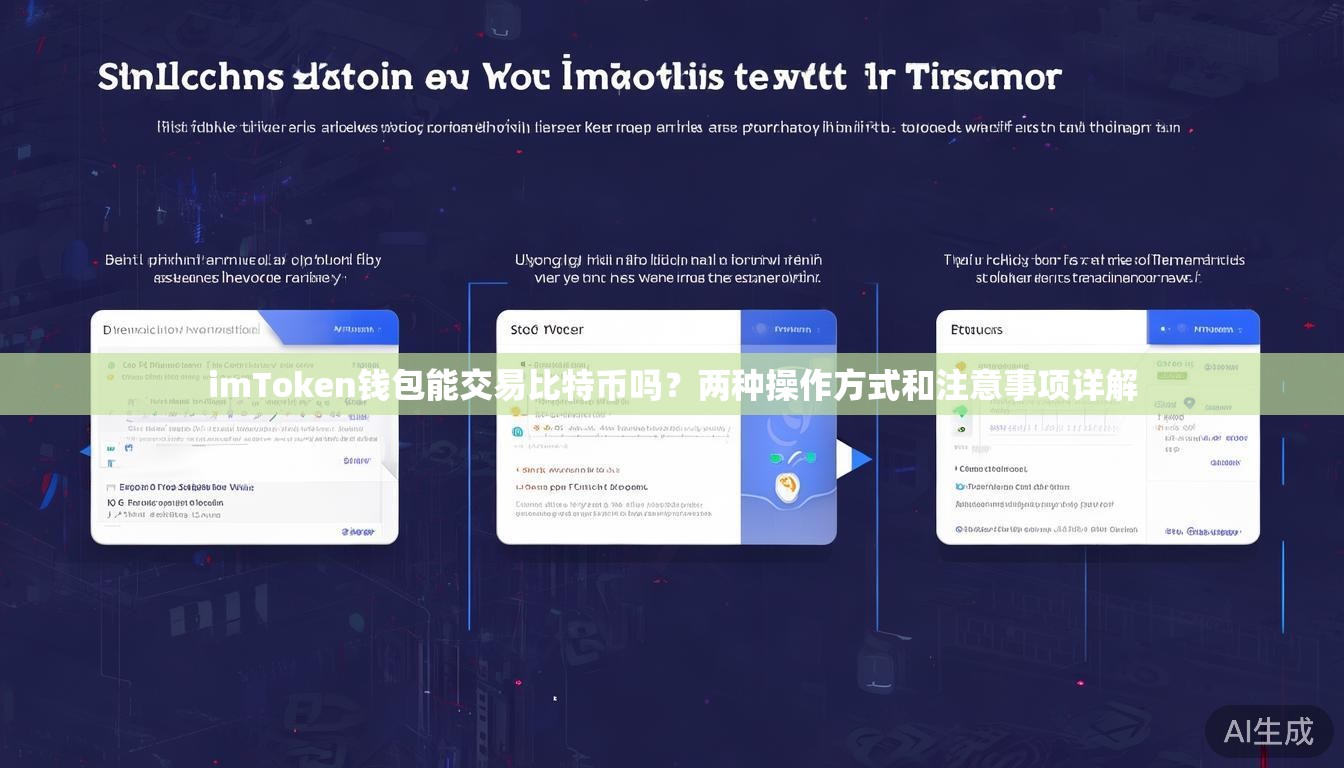 imToken钱包能交易比特币吗？两种操作方式和注意事项详解