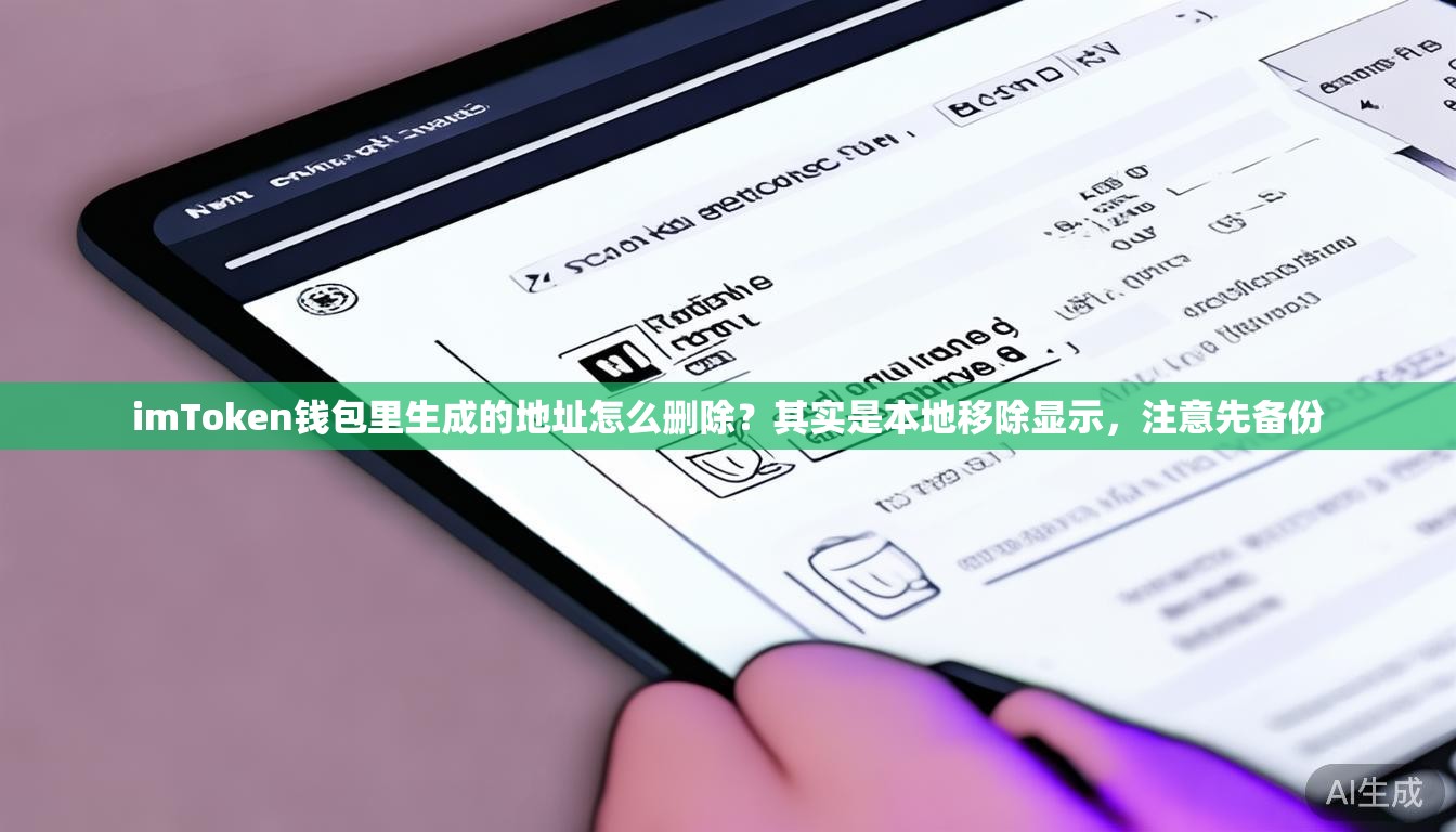 imToken钱包里生成的地址怎么删除?其实是本地移除显示,注意先备份 imToken钱包里生成的地址怎么删除?其实是本地移除显示,注意先备份