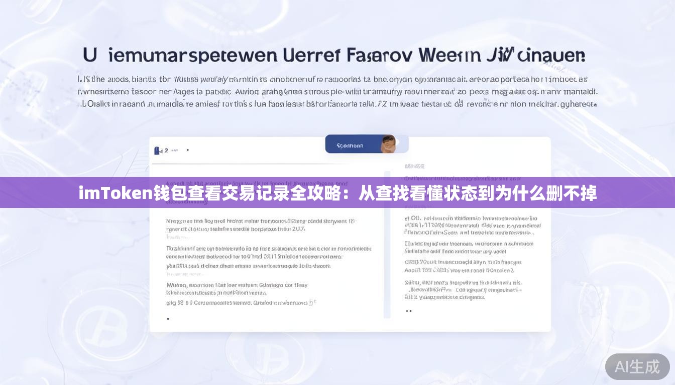 imToken钱包查看交易记录全攻略：从查找看懂状态到为什么删不掉